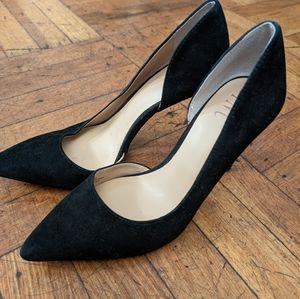 Black suede INC heels size 5 1/2